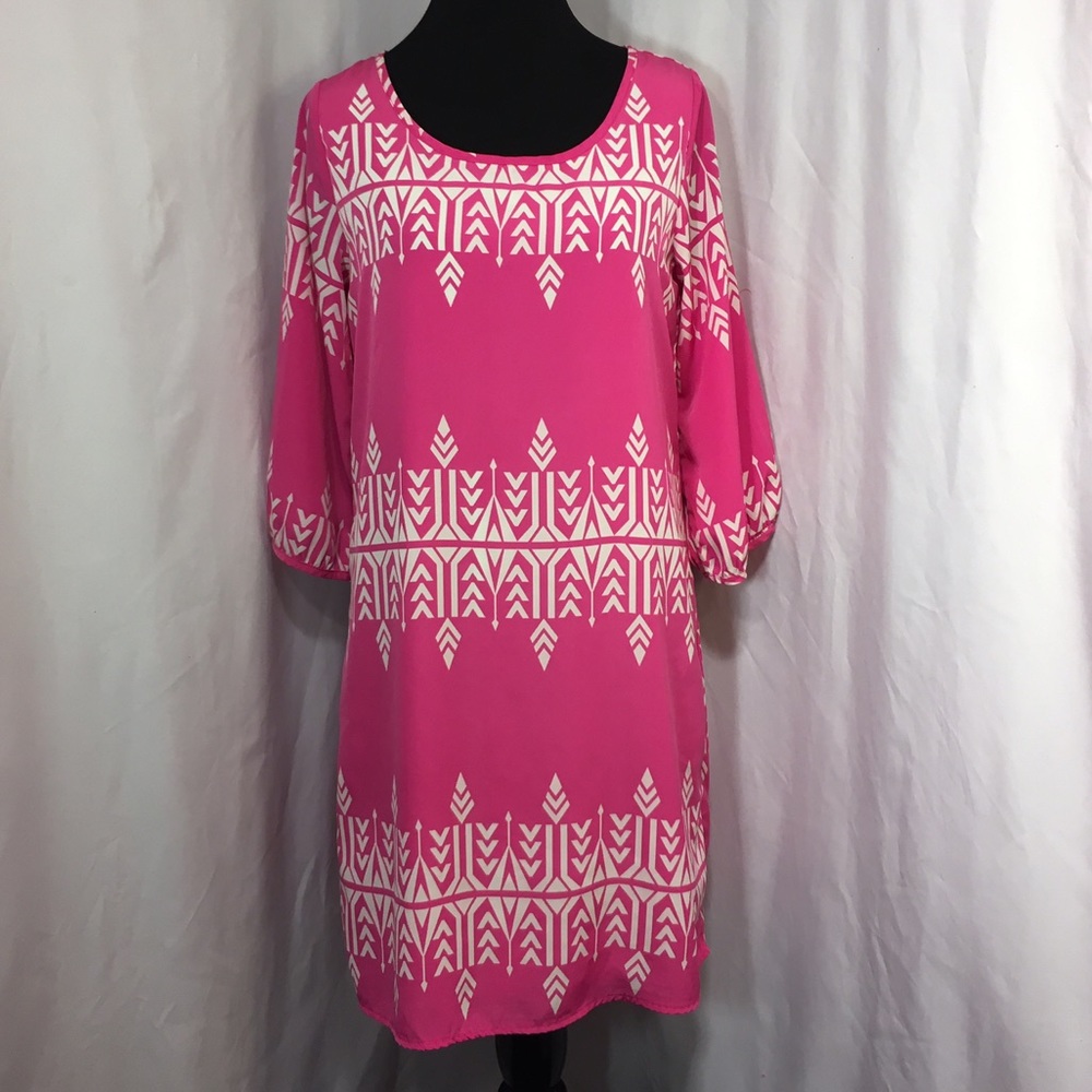 Peach Love Cream Tribal Dress