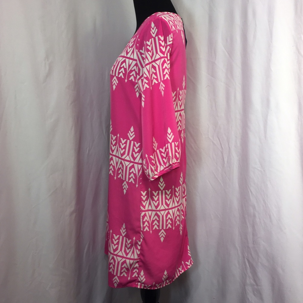 Peach Love Cream Tribal Dress - Picture 2 of 4