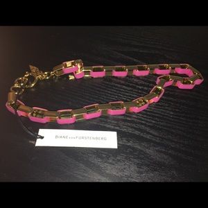 DVF pink gold necklace