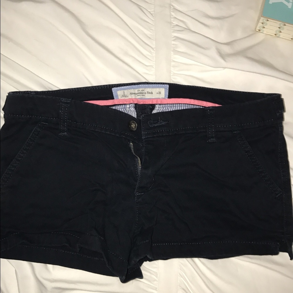 Abercrombie Size 2( 26) navy twill shorts
