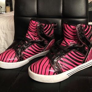 Supra Zebra Pink High Tops