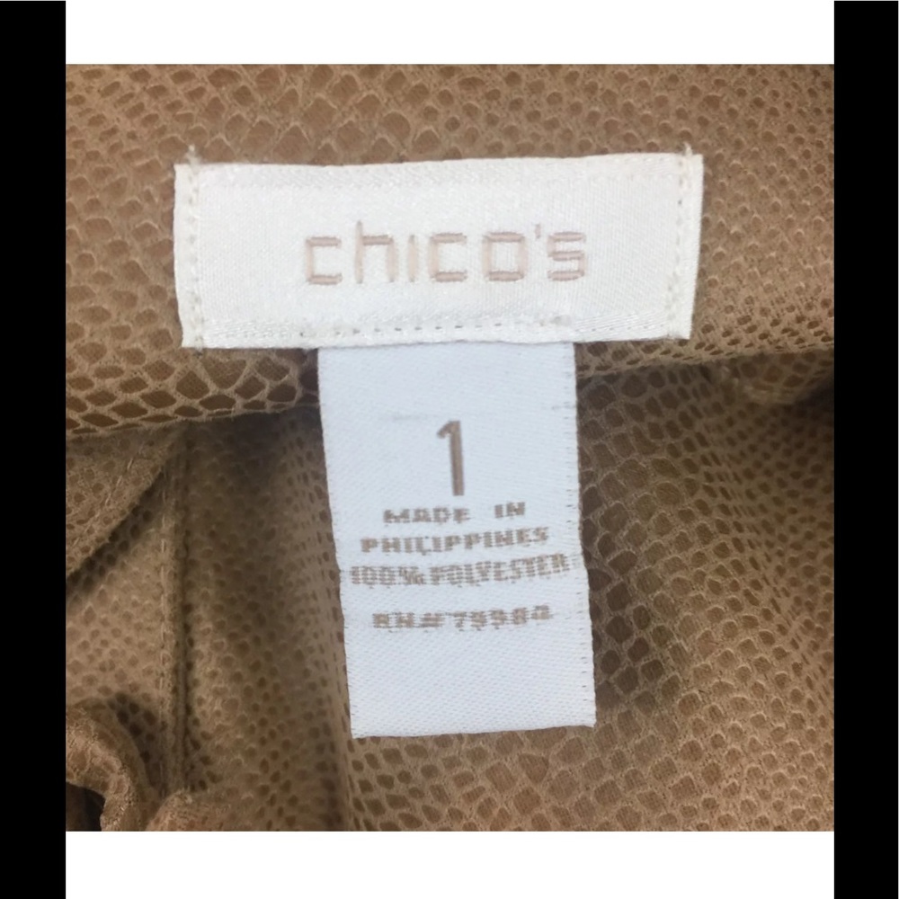 Chico's Lightweight Utility Shirt Sz 1 Medium 8 - Picture 8 of 8