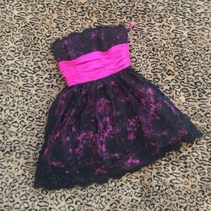 Betsey Johnson Black and Pink Party Dress