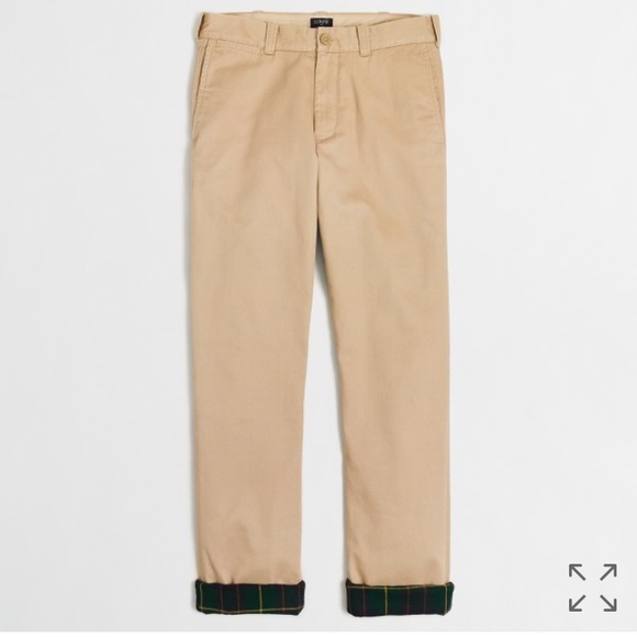 j crew men's flannel lined pants