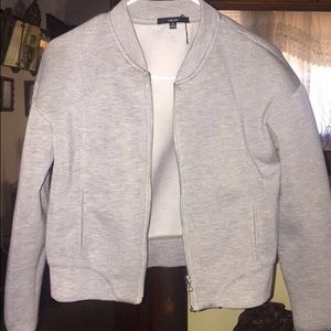 Fashion Nova Grey BOMBER JACKET