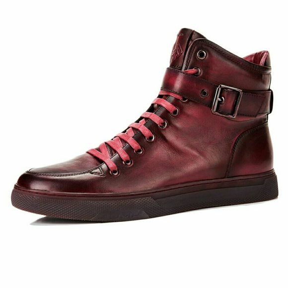 5 off Jump Other JUMP NEW YORK SULLIVAN BURGUNDY HIGH TOP SNEAKER
