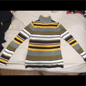 Xhileration striped turtleneck