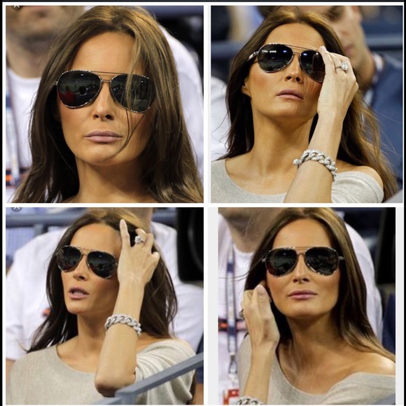 VICTORIA BECKHAM SILVER AVIATOR MIRROR SUNGLASSES main image 5