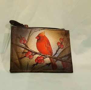 ANUCHSKA HAND PAINTED LEATHER KEYCHAIN