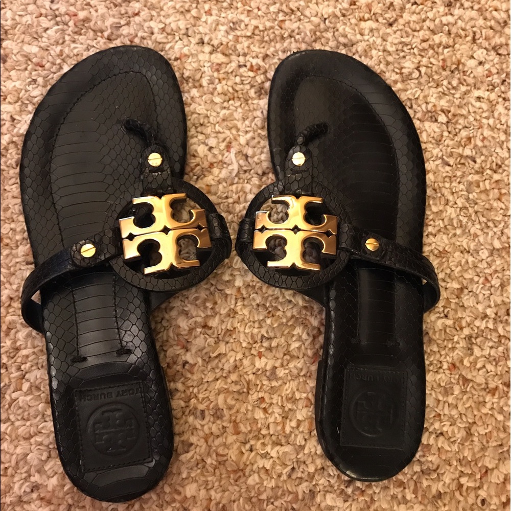 Tory Burch Miller Snakeskin Sandals