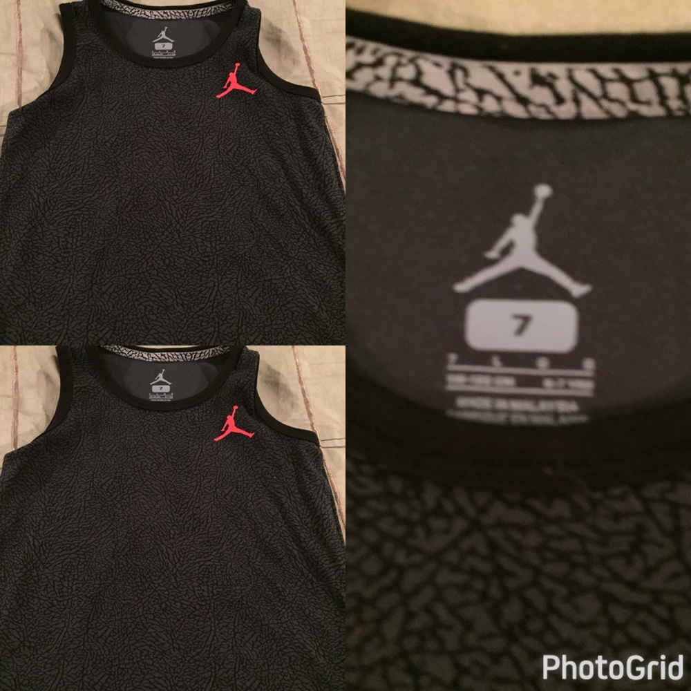 Black Jordan Tank Top shorts size 7