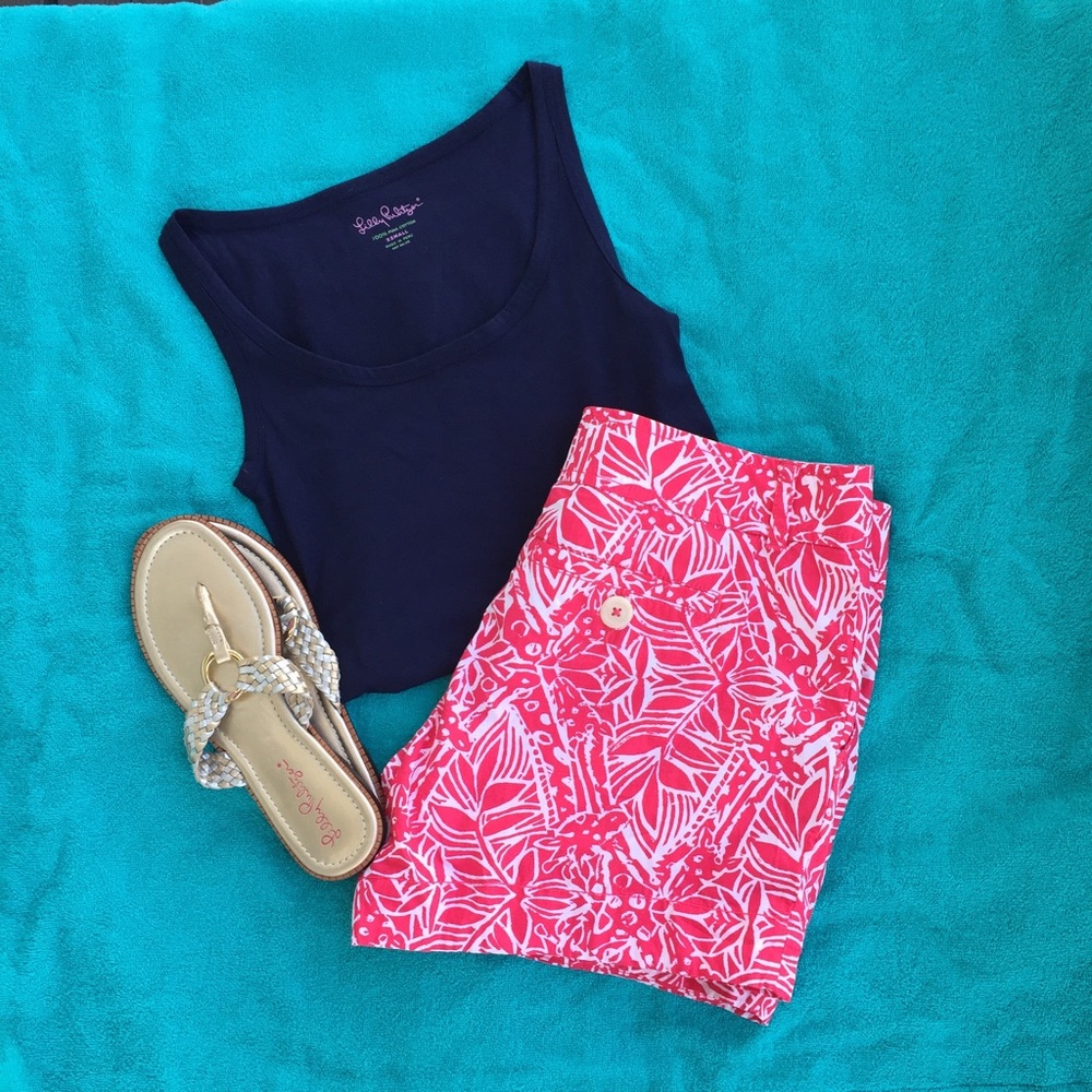 Lilly Pulitzer Callahan short Punch Pink Stamped 4