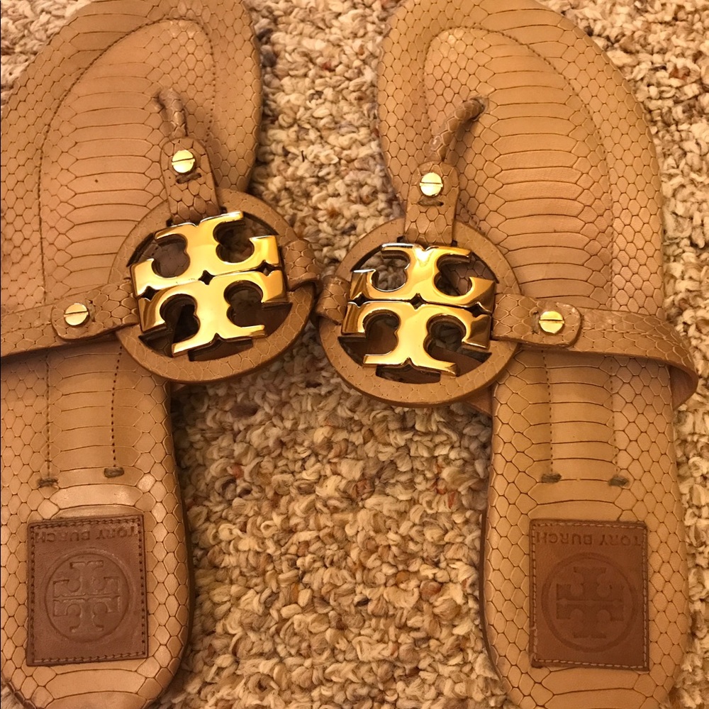 Tory Burch Snakeskin Miller Sandals