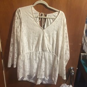 White lace romper