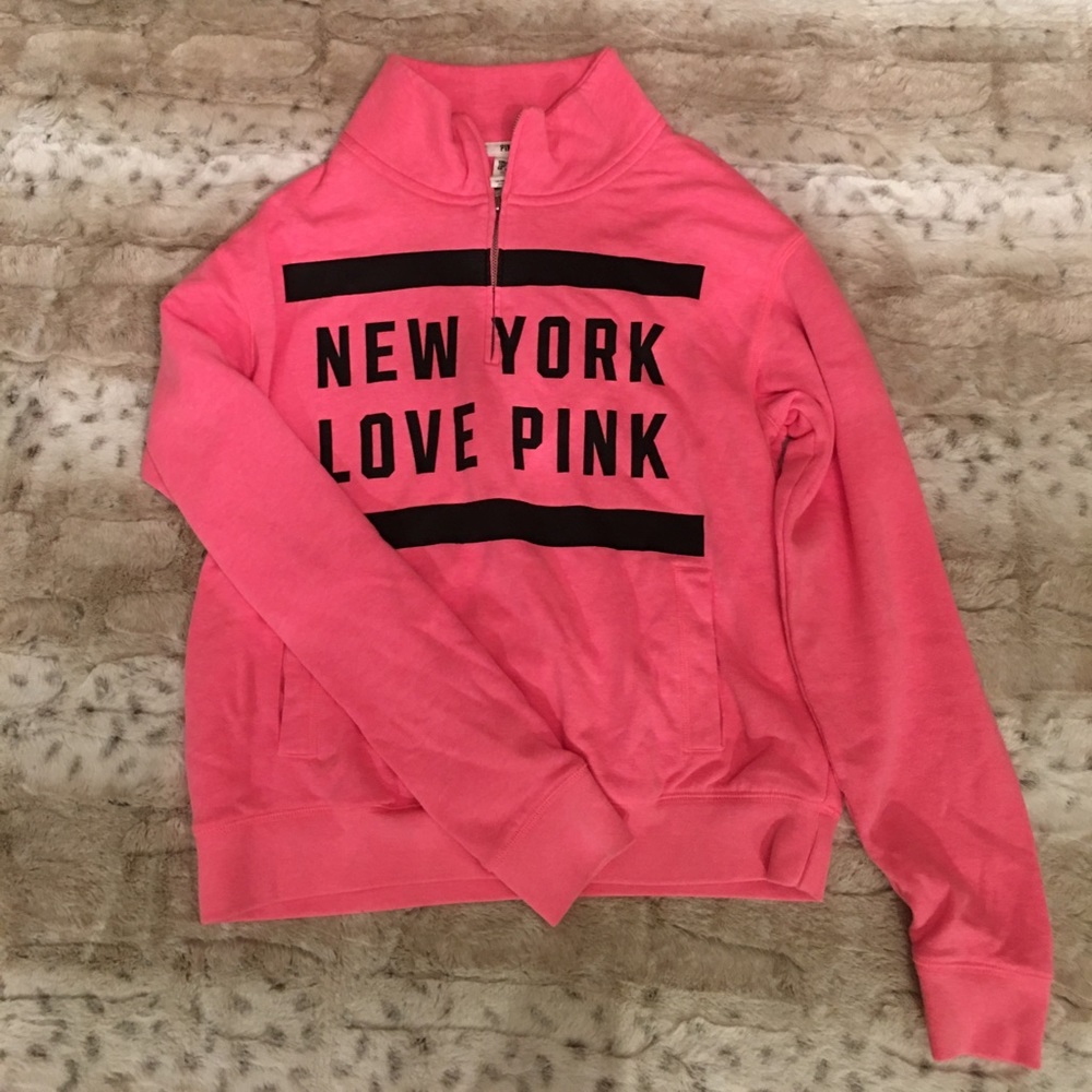 NWOT Victoria's Secret PINK quarter zip hoodie