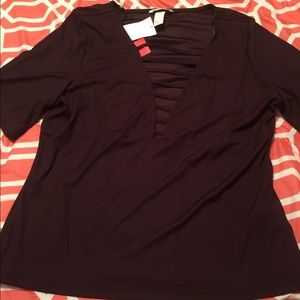 Burgundy/Purpleish Opened Top