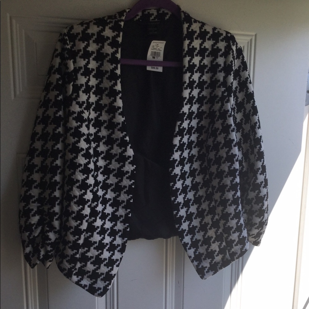 🅿️Black & White Houndstooth Jacket Plus Size 12