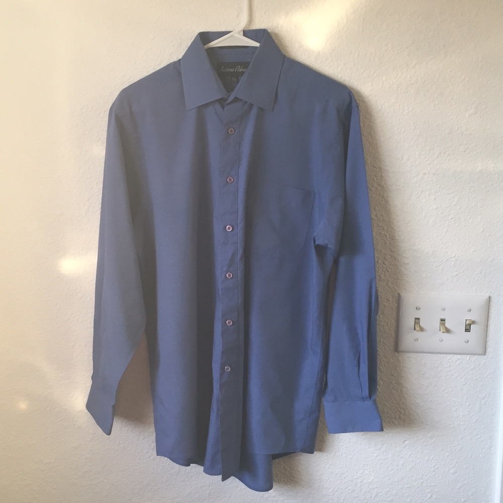 Blue men's dress shirt