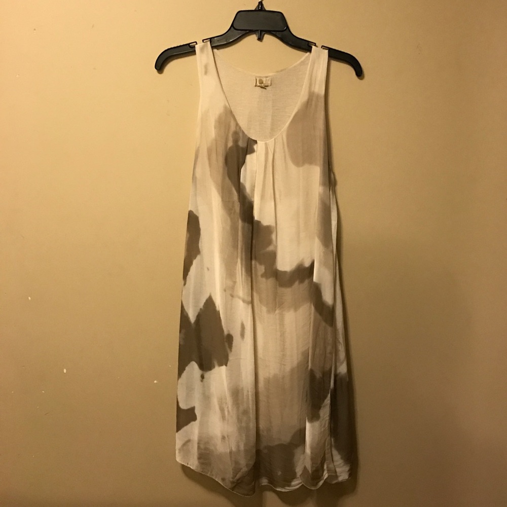 Silk layered tank dress