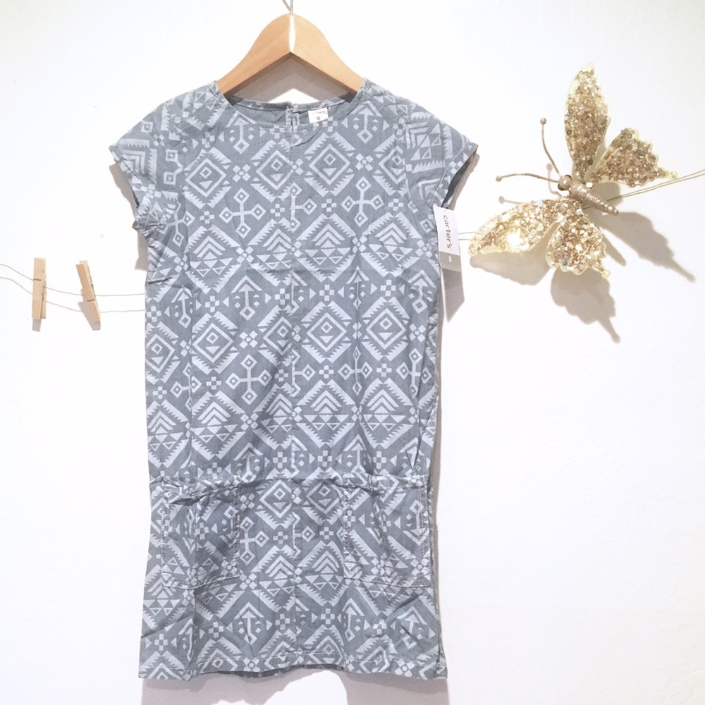 Printed Drop Waist Dress