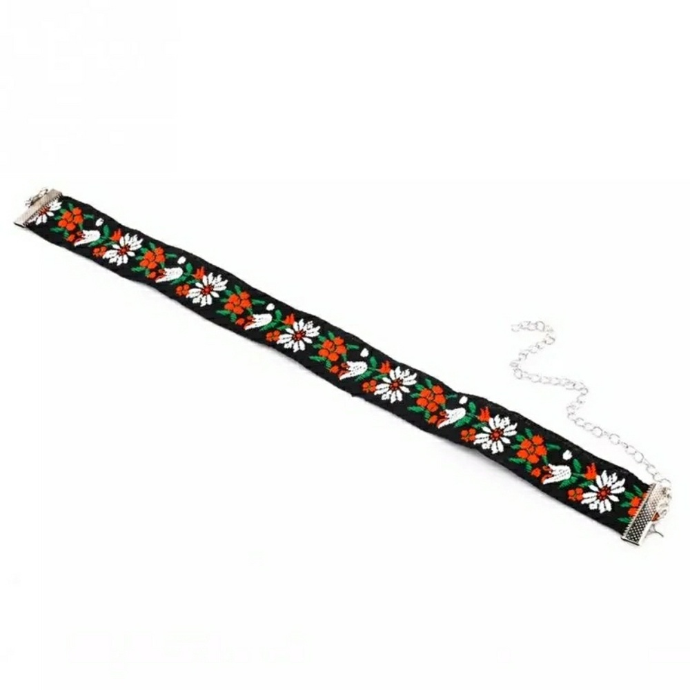 🔴Floral Print Choker - Picture 4 of 6