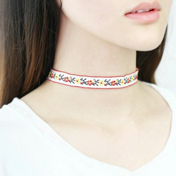 🔴Floral Print Choker - Picture 5 of 6