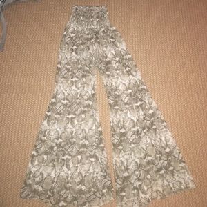 show me your mumu snakeskin flowy pants