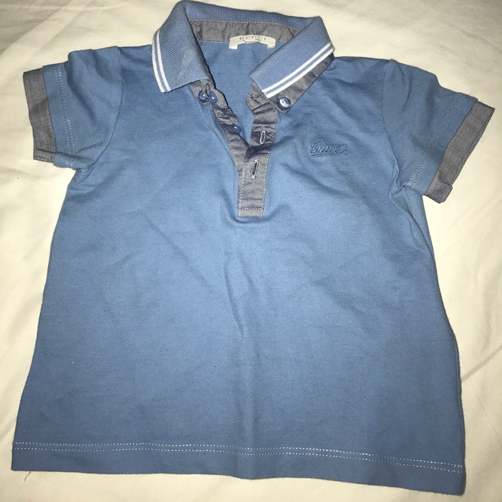 Baby blue Gucci polo -9/12M 100% authentic