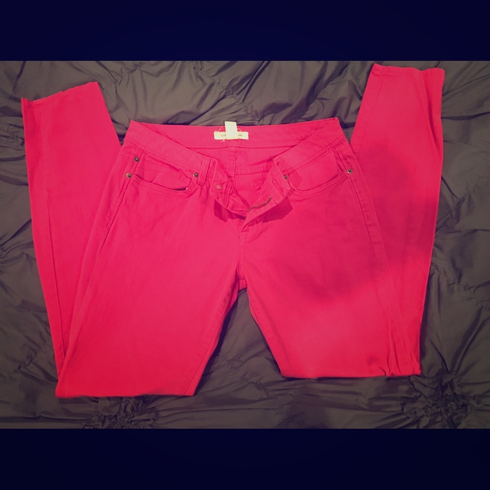 Hot pink denim jeans size 28
