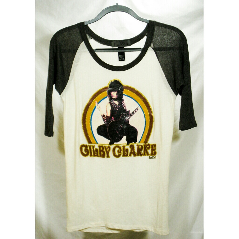Frankie B. GILBY CLARKE 3/4 sleeve shirt.