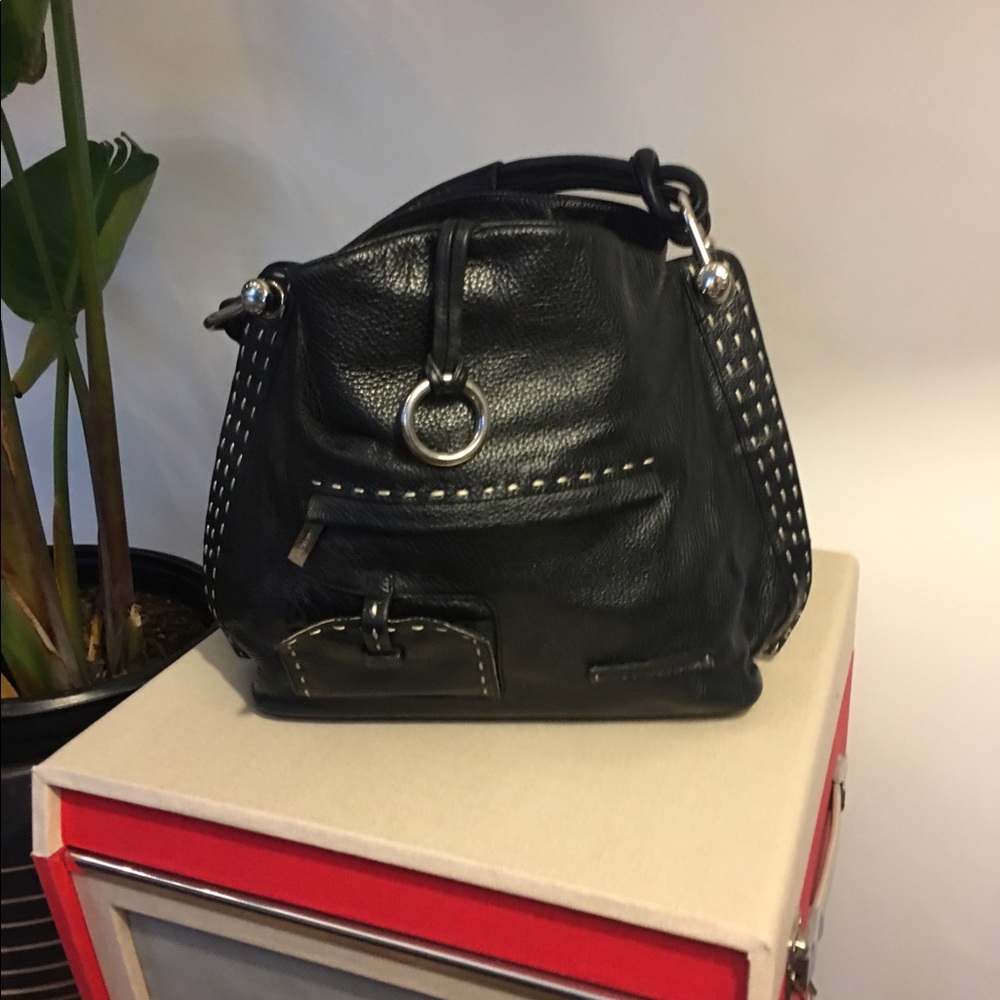 BCBG MaxAzria Signature Hobo Bag in Black