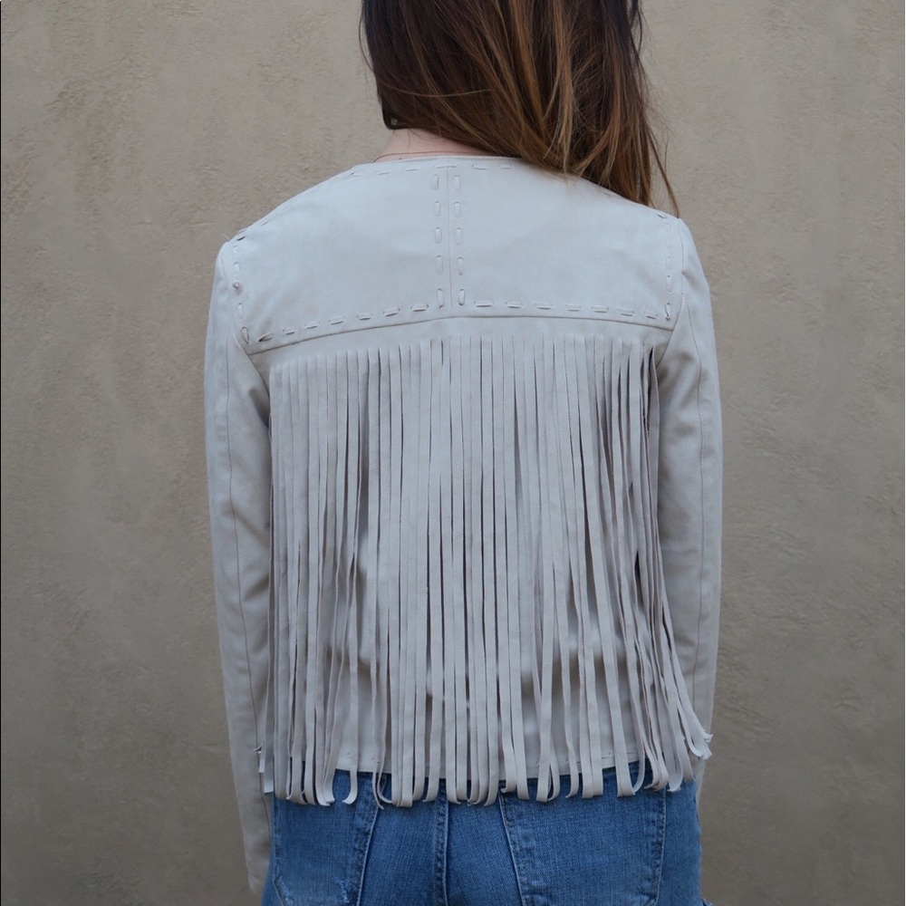 Suedette Fringe Jacket