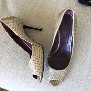 Max Mara snake heels
