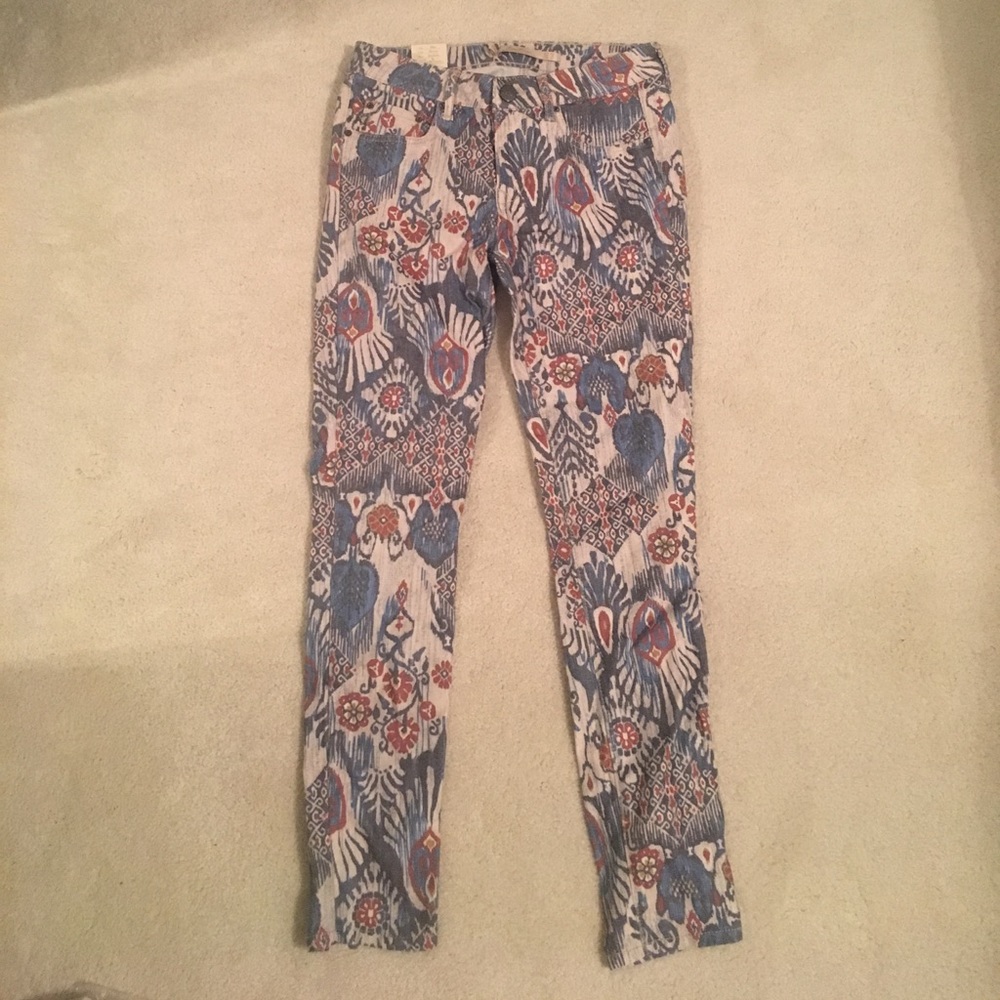 Zara print jeans