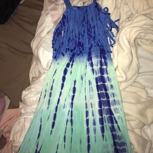 Guess tie dye maxi dress!