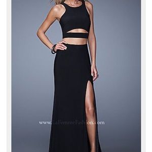 Black lefemme prom dress