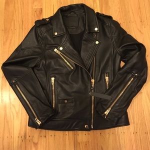 BLANK NYC genuine leather moto jacket