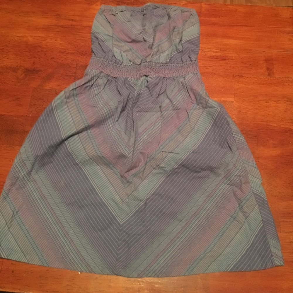 Strapless cotton dress