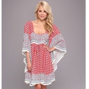 Free People Heart of Gold Dress Red Combo