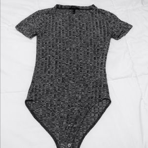 Forever 21 Ribbed Grey Bodysuit