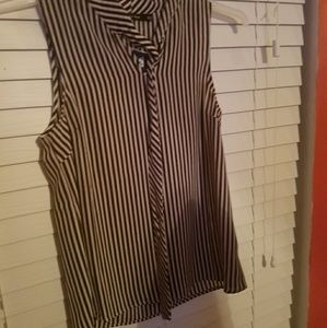 Brand new shirt black and white stripes.