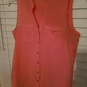 Pink button down shirt