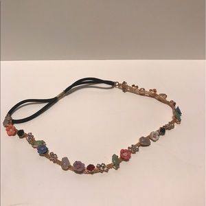 Gold flower headband