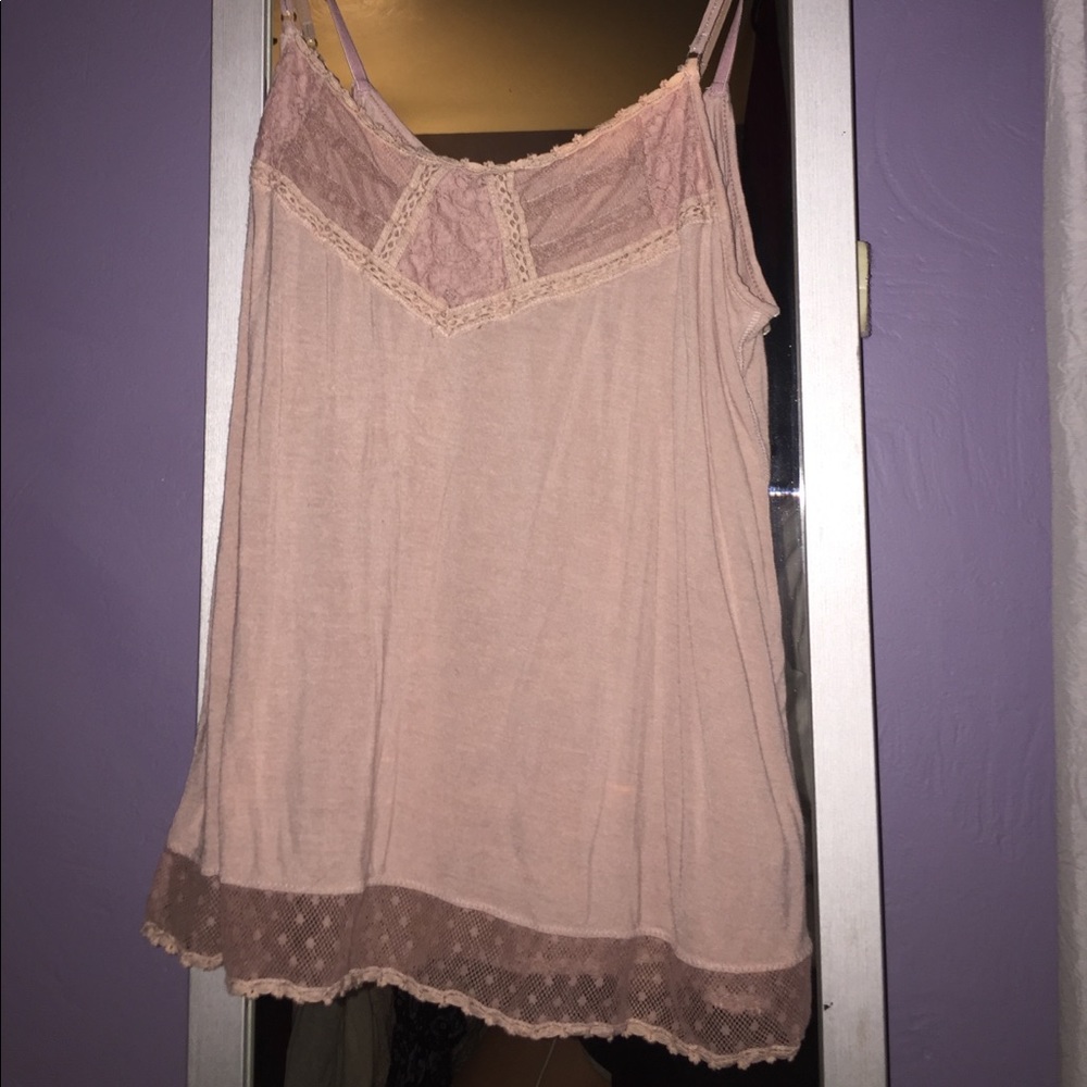 Light pink lace camisole