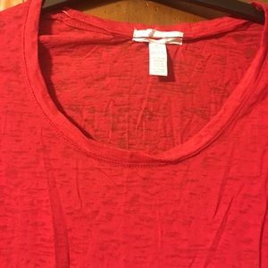 Cotton/polyester long sleeve sheer t shirt