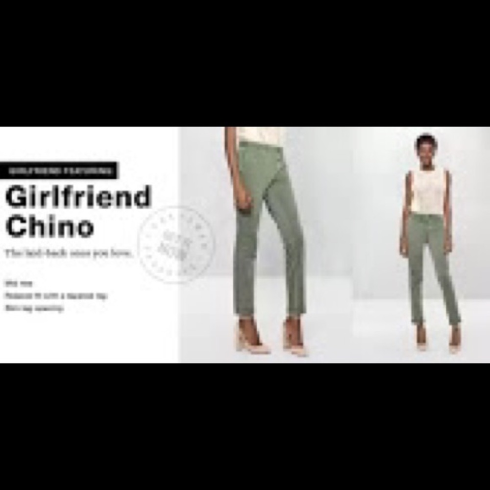 NWT Gap Girlfriend Twill Stripe Chinos