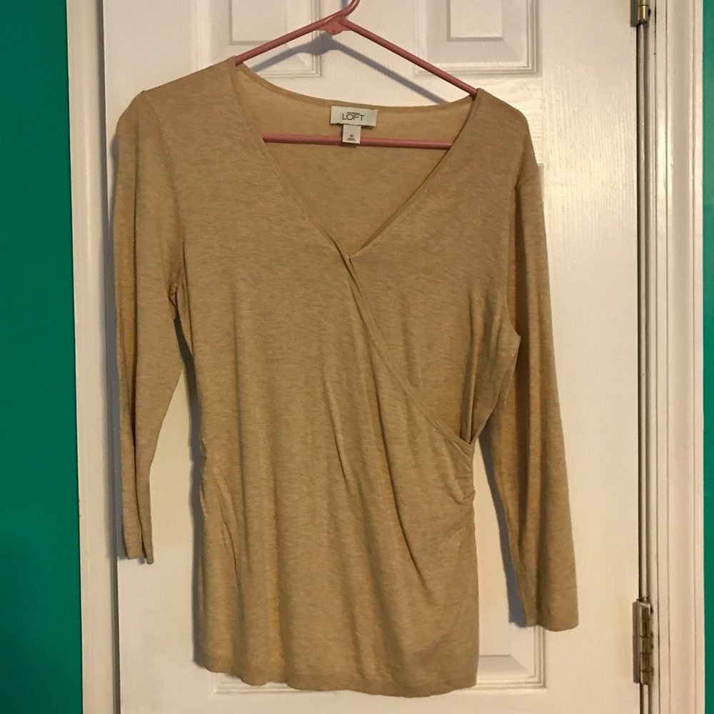Loft taupe shirt