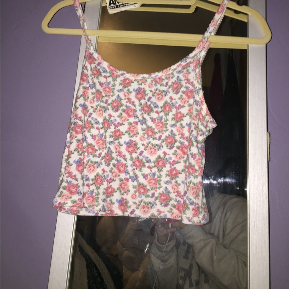 floral tank crop top