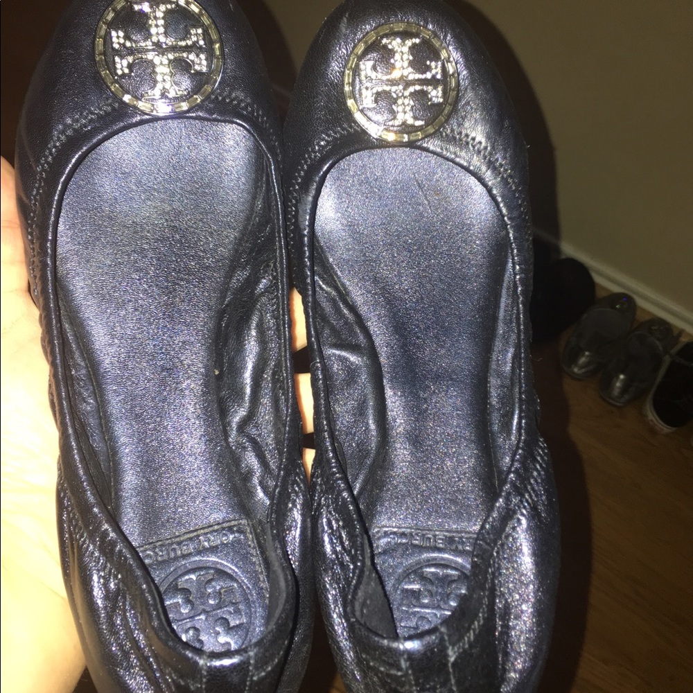Tory burch navy flats
