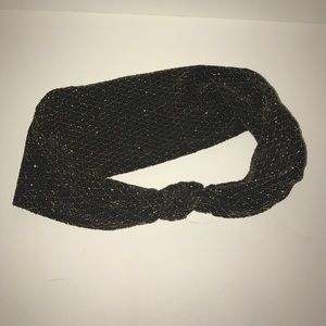 Black gold sparkle headband